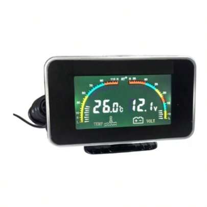 Voltímetro Digital Automotivo + Marcador Temperatura Da Água