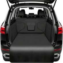 600D Durable Car Trunk Mat With Bumper Flap Protection And Storage Pockets, Full Coverage Trunk Liner