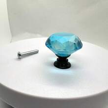 30mm Smooth Round Glass Cabinet Door Knobs/Pulls, Colorful Drawer Handles Suitable For Home, Cabinet, Drawers And Dresser, With Screws - Multicolor - View 26