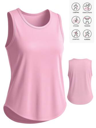 女士轻盈透气运动训练背心，无袖设计，舒适亲肤，适合健身房/瑜伽/普拉提/跑步及其他运动。