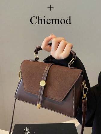 2025 新款绒面革和 PU 皮革迷你方形单肩包，咖啡棕色，复古风格，适合日常使用、约会、礼物、购物、钱包、办公室、大学、工作、商务、通勤、户外活动、旅行，新款秋冬女包，最佳秋季钱包，最新时尚女士绒面革包，完美搭配秋季服装女士秋季服装