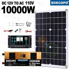 2024 Model 10000W Solar Power System, 500W Solar Panel, 100A MPPT 12V/24V To 110V/220V Pure Sine Wave Inverter, Complete Off-Grid System For Home, Emergency, Camping, CE Certified - Black - View 15