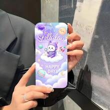 1PC Phone Case ,  Cute Cat Cloud Planet Stars , Stylish Phone Case, Phone Decoration, All-around Lens Protection, Creative Small Gift, Funny Gift for Boys and Girls - Negro - Ver 5