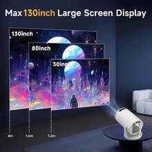 4K Smart Projector, Supports WiFi & Wireless 5.0, OS, 180° Rotatable Screen Stereo, Compact Design Suitable For Home Theater, Gaming, Outdoor Movie Viewing, Compatible With Smartphone/TV Stand/Laptop/Ultra HD Display