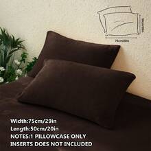 Bộ chăn ga gối đệm 2/3 món, Bộ chăn ga gối đệm, Bộ chăn ga gối đệm màu trơn, Trang trí phòng ấm cúng, Bộ chăn ga gối đệm mềm mại và ấm áp, Bộ chăn ga gối đệm thân thiện với da, Dòng sản phẩm màu trơn, Dễ chăm sóc, Bộ chăn ga gối đệm mùa thu đông cho phòng khách và phòng ngủ, Phù hợp với mọi kích thước giường - Giường đôi, Giường đôi lớn, Giường cỡ Queen, Giường cỡ King, 1 vỏ chăn và 1/2 vỏ gối, Đồ dệt gia dụng, Quà tặng chăn ga gối đệm, Có thể giặt bằng máy - Màu nâu Sô-cô-la - Xem 17