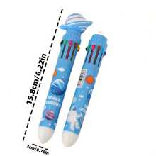 1pc 10-Color Space Planet Ballpoint Pen, 10 Colors In 1, Smooth Writing, Clear Handwriting, Office & School Supplies, Suitable For Writing, Drawing And Marking, Random Color - Multicolor - View 5
