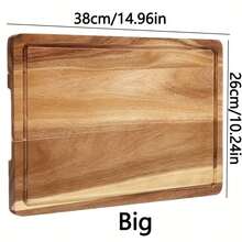 Fashionable Rosewood Cutting Board With Built-In Juice Groove - Multifunctional Cheese Board, Tea Set Snack Tray, Serving Platter For Steak, Bread, Pizza, Meat, Washable Fruit And Vegetable Chopping Board, Essential For Kitchen, Dining Room, Apartment - Brown - View 10