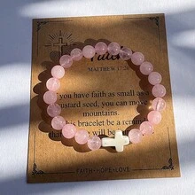 سوار زجاجي مزين بالخرز، سوار مرن قابل للتعديل، يمنحك الثقة بالنفس