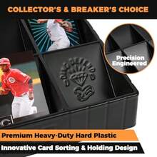 32 Pack Stackable Card Sorting Tray With 15 Compartments Ideal For Organizing Trading Cards Raw Cards Sleeved Cards And Toploaders Includes Label Dividers For Efficient Storage And Easy Access In Gaming Collecting And Tournament Use - Black - View 4