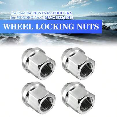 M12 X 1.5 Nuts Alloy Wheel Nut 4Pcs 9mm High Quality Wheel For /KA/ Mondeo 2x2.2x2.2cm Auto Accessoriess