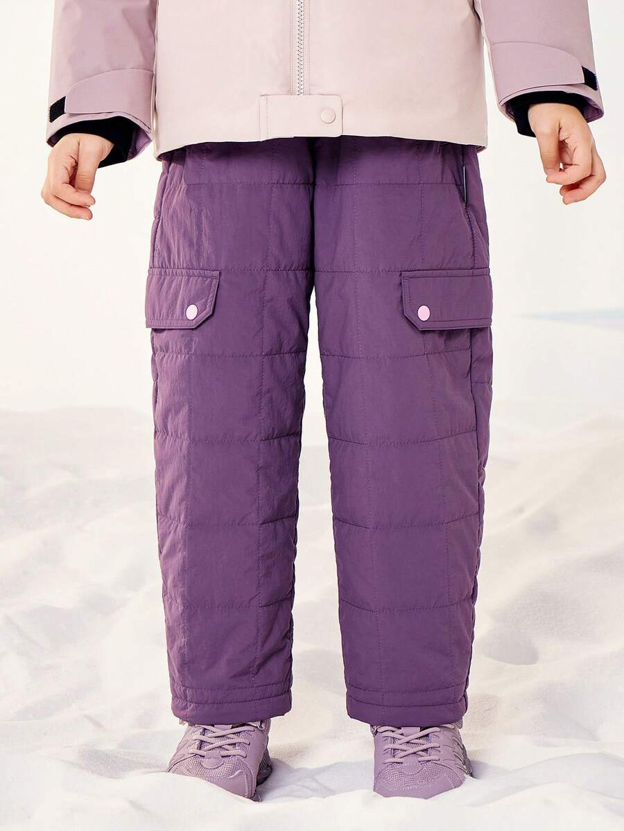 mini bala Young Girl Padded Cargo Pants Soft Warm Loose Fit Winter 2025