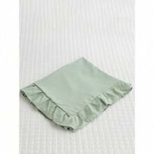 1 Rust Red Synthetic Polyester Ruffle Long Pillowcase (Without Pillow Insert), Perfect Gift For Everyone, Suitable For All Seasons - 綠色 - 查看 5