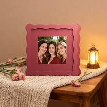 1pc Rainbow Series Colored Cardstock Wave Photo Frame, Decorate Living Room, Can Be Used As A Birthday Gift, Wedding Gift, Rama Table Decor, Housewarming Gift, Dorm Essentials, B&B Decor (No Photo Paper) - Multicolor - View 24