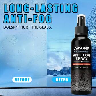 AKSGRP Multi-Surface Rain & Fog Repellent Spray | 250ml Nano Protective Coating For Car Rearview Mirrors, Windows, Motorcycle Helmet Visors, Bathroom Mirrors, Glasses, Goggles And Windows, One Spray Lasts Up To 60 Days With Rain & Fog Protection, No Oil Film, No Streaks