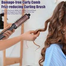 RAF Escovas de cabelo profissionais, chapinhas, escovas alisadoras resistentes ao calor, ferros de engomar multifuncionais para alisar e enrolar, ferros de enrolar iônicos negativos para dar volume, e escovas de modelagem com múltiplas temperaturas para dar volume são todos adequados como presentes para mulheres, incluindo presentes de feriados. - Visão 7