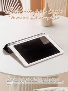 黑色蝴蝶結保護殼，相容 iPad Air 4/5 10.9 吋、7/8/9 代 10.2 吋，內建筆槽，相容 Tab S6 10.4 吋、Tab A7 Lite 8.7 吋，返校季、情人節、新年禮物 - 黑色 - 查看 5