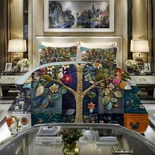 3 Pieces Full/Queen/King Size Quilt Set, Machine Washable, Lightweight Bedding Coverlet, Brushed Microfiber Quilt Cover, Warm Quilted Blanket Bedding Sets With Pillow Shams, Modern Style Thin Comforter, 2 Pieces Twin Quilt Set - 軍綠色 - 查看 7