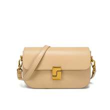 Bolso bandolera de piel suave para mujer, con correa de hombro ajustable y desmontable, y asa superior. Confeccionado en piel de alta calidad con finos detalles. Ideal para estudiar, para el tiempo  para viajes de negocios. Resistente y fácil de cuidar. - Café - Ver 11