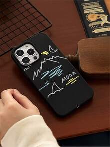 Línea paisaje paisaje funda de teléfono con noble grano de mármol, compatible con 15/16/15 Pro Max, 15 Pro /16 Pro /16 Pro Max / 13/13 Pro /13 Pro Max / 14/12/11 /X /XS /XS Max, funda protectora. Compatible con los últimos modelos de apple 16/15/14/12/11. Apto para hombres y mujeres (Pro, Pro Max, Plus). - Negro - Ver 8