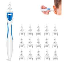 TYUI 2025 Q Grips Ear Wax Removal Q Grips Earwax Removal Tool Spiral Ear Wax Removal Tool Reusable Earwax Removal Kit  Ear Cleaner With 16 Pcs Soft And Flexible Replaceme Blue - 如圖 - 查看 1