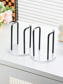 1pc Simple Space-Saving Disposable Cup Dispenser, For Household And Office Use, Drainage Cup Holder For Kitchen Worktop