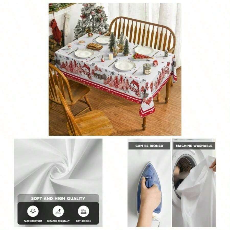 Kitchen Tablecloth - 60" X 104" (Rectangular) + Red - - View 1
