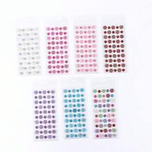 1pc DIY Rose Flower Bindi Sticker, Holographic Self-Adhesive Rhinestone Sticker Suitable For DIY Crafts, Scrapbooking, Notebooks, Laptops, Phones, Water Bottles, Diamond Art Stickers, Fun Designs, High-Quality Decals, Decorative Stickers, Creative Decoration. [Random Style Color, Cardboard May Have Color Difference] [Some Parts Random, May Have Color Difference] - Multicolor - View 3