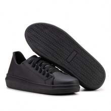 Sapato tenis Sapatênis Masculino  Confortável Solado Antiderrapante Casual para Dia a Dia evento - Sapato Café + relógio - Visão 4