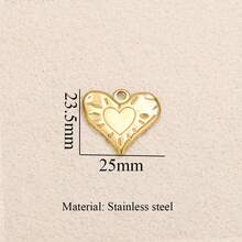 1pc Stainless Steel Fashion Charm Pendant Necklace Set With Strawberry, Spiral Coil, And Conch Shell Motifs DIY Jewelry Making Kit For Pendants, Earrings, And Necklaces Women's Stainless Steel Jewelry - 23 Pendants - View 11