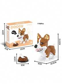 1938Pcs Siberian Husky Micro Mini Building Block Toy Set - First Choice For Pet Lovers, Multiple Pet Options Available, Festival Gift, Ideal For Building Block Assembly Beginners - Bronze - View 26