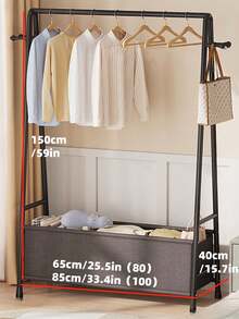 1 szt. Wielofunkcyjny, przenośny organizer do szafy, zawiera wieszak na ubrania, półkę na buty i półki, odpowiedni do salonu, sypialni, biura, idealny na Boże Narodzenie, prezenty świąteczne, prezenty - Wielokolorowe - Zobacz 5