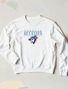 Retro Blue Jays World Series Crewneck _ Vintage Toronto Baseball Sweatshirt - White - View 1