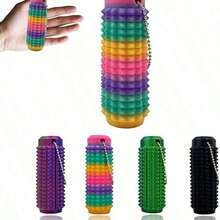 1Pcs-Little Ouchies Fidget, Pocket Mini Fidget Toy For Adults, Pain Stim Fidget, 3D Printed Venting Key Pendant, Spiky Stim Keychain For Anxiety Relief Positive, Novelty Gifts For Friends(Random Color) - ngẫu nhiên - Xem 6