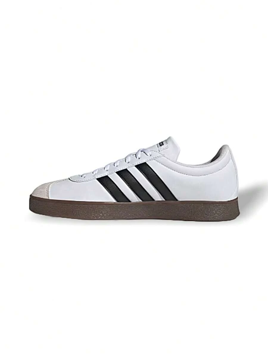 Adidas VL COURT BASE 男士运动鞋 透气轻便 弹性好 纯黑/白 ID3711 - 白色/黑色 - 查看 1