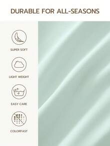 1 件柔软舒适的纯色床笠，9.84 英寸/25 厘米深口袋 - 低过敏性，可机洗，适合宿舍和客房（不含枕套），床上用品，宿舍，颜色鲜艳，通过 Oeko-Tex 认证，浅绿色 - 嫩綠色 - 查看 4