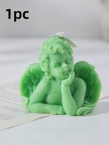 This 1-Piece Adorable Angel-Shaped Scented Candle Holder Is A Perfect Valentine's Day Gift. An Artistic Soybean Candle, It's Suitable For Decorating Desks, Offices, Bedrooms, And Bedside Tables. A Perfect Gift For Friends, Family, Classmates, And Colleagues. A Handmade Scented Candle, It's Also A Great Birthday Or Graduation Gift, And A DIY Home Decor Craft. - Multicolor - View 14