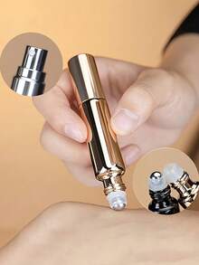 0.34oz Dual-Use Perfume Spray Bottles With Rollers-Transparent Glass, Refillable & Portable, Ideal For Travel & Office Essentials, Includes Eau De Toilette & Skincare Spray Bottles, Travel Accessories,Portable Fragrance Dispenser,Refillable Spray BottleBathroom Accessory Bathroom Decor