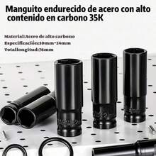 Juego De Herramientas De Enchufe De Impacto De 1/2 Pulgada - Rojo - Ver 4