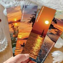 10张/20张/30张随机装，30张柔和日落渐变系列极简文具创意书签，适用于日记、DIY - 彩色 - 查看 2
