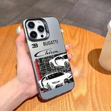 Funda de teléfono French Supercar B- FUNDA para 12 11 13 14 15 16 17Max Pro Plus plata galvanizada lMDaser Color C - Z5 - Ver 12