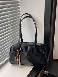 New Luxury Versatile PU Tote Shoulder Bag, Suitable For Travel, Shopping, Commuting