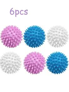 Gói 5 quả bóng sấy quần áo có thể tái sử dụng, loại bỏ vết bẩn, chống xù lông, chuyên dụng cho một số loại vải, không cần điện, loại bỏ xơ vải, làm mềm vải, giảm nhăn và tĩnh điện, ngăn ngừa rối quần áo trong gia đình và tiệm giặt là tự phục vụ, có nhiều màu sắc - Nhiều màu - Xem 12