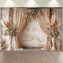 1 pièce Toile de fond plate pour photographie avec motif floral, convient pour les fêtes, mariages, anniversaires, baby showers de princesse, célébrations d'anniversaire et plus encore. Disponible en plusieurs tailles, ce décor de fête multifonctionnel convient aux hommes et aux femmes, pour la décoration intérieure et extérieure, les studios de photographie, la décoration de jardin, la décoration de fête et les cabines téléphoniques. - Multicolore - Voir 2