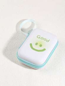 Bow-Tie Heart Shaped Earphone Cable Charger Storage Bag, Earphone Case, Cartoon Creative Anti-Drop Zipper Pouch