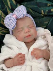 Bambola Reborn in silicone di 17-18 pollici - Bambina dipinta a mano, bocca apribile e occhi chiudibili, corpo morbido e realistico, pose da addormentata perfette, ideale per collezionisti e regali - Multicolore - Visualizzare 6