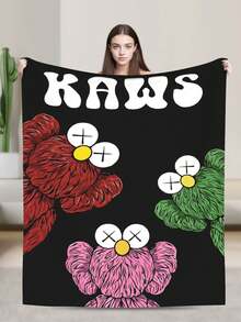 Kawss Merch Kawaii Kaw Blanket For Men Women Warm Cozy Fluffy Throw Blankets For Bed - màu đen - Xem 5