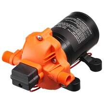 12V Diaphragm Pump, 1.8 GPM (6.81 L/Min), 3-Chamber 12 Volt DC Water Pump With Automatic Pressure Switch 40-100 PSI Adjustable, 60 PSI, 1/2'' MNPT Port, For RV Yacht Food Truck Camper Marine - 黑橙色 - 查看 8