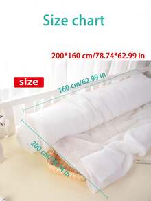 1pc White Artificial Snow Blanket - Soft, Thick, Fluffy Christmas And Winter Decoration, Aquarium Filter Floss, Christmas Fake Snow, Compressed Packaging, Vacuum Packed, Silky Fiber, Indoor Snow Decor, Soft & Fluffy Synthetic , Washable Polyester Faux Silk - White - View 11