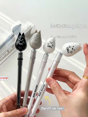 一支趣味悬浮笔，0.5毫米可爱动物玩具笔，可缓解压力，适合学习和办公使用。