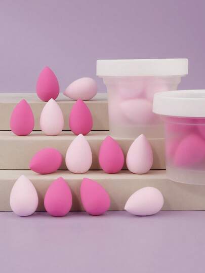 RANCAI 10个迷你化妆海绵，适用于粉底、散粉、遮瑕膏、眼影、高光、修容，价格实惠，是理想的圣诞礼物，化妆品，化妆工具，经济实惠，礼品，女士礼物，圣诞礼物